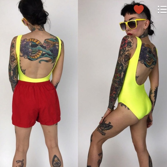 Vintage Other - Yellow ribbed vintage one piece swimsuit size S Vintage Other - Yellow ribbed vintage one piece swimsuit size S